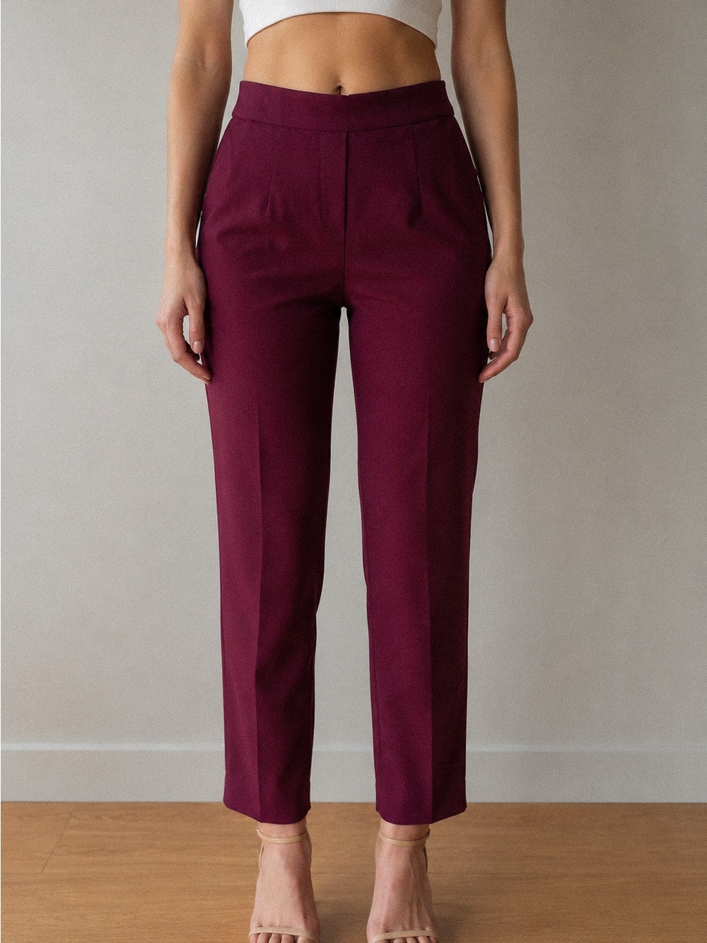 Babaton High-Rise Straight Trousers in Wine